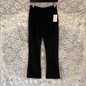 CLARA SUNWOO Black color Slim Trousers slit in front to fit around your shoes
